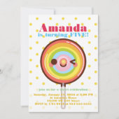 Niedlicher hübscher Regenbogen-Geburtstag Einladung (Vorderseite)