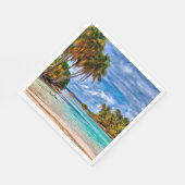 Niedlicher Hübscher Sommer Hawaii Beach Wasserfarb Serviette (Ecke)