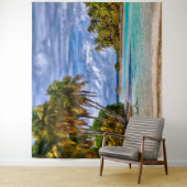 Niedlicher Hübscher Sommer Hawaii Beach Wasserfarb Wandteppich (Beispiel)