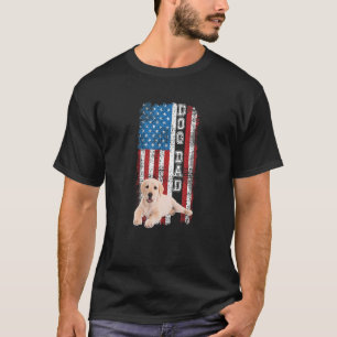 Niedlicher Hübscher Spaß Amerikanische Flagge Hund T-Shirt