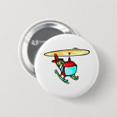 Niedlicher Hubschrauber Button (Vorne & Hinten)