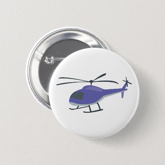 Niedlicher Hubschrauber Button (Vorne & Hinten)