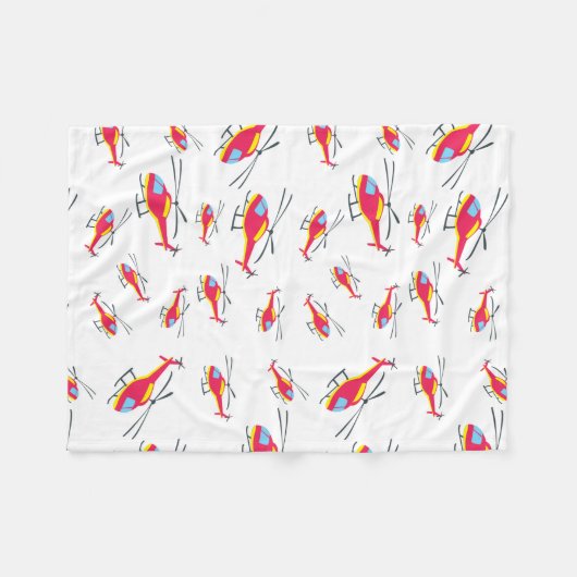 Niedlicher Hubschrauber Fleecedecke (Vorderseite (Horizontal))