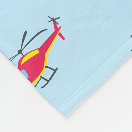 Niedlicher Hubschrauber Fleecedecke (Ecke)