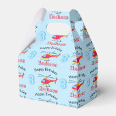 Niedlicher Hubschrauber Geburtsname und -alter Geschenkschachtel (Rückseite)