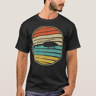 Niedlicher Hubschrauber Geschenk Retro Vintager 70 T-Shirt