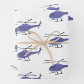 Niedlicher Hubschrauber Geschenkpapier Set (Beispiel)