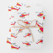 Niedlicher Hubschrauber Geschenkpapier Set (Beispiel)