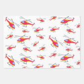 Niedlicher Hubschrauber Geschenkpapier Set (Vorderseite)