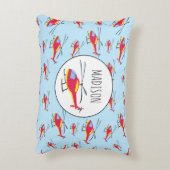 Niedlicher Hubschrauber-Individuelle Name Dekokissen (Rückseite(Vertikal))