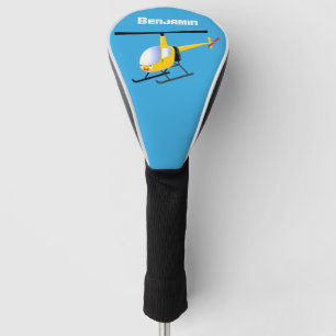 Niedlicher Hubschrauber mit gelbem Cartoon Golf Headcover