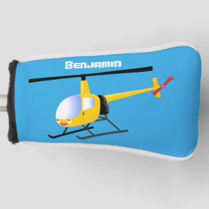 Niedlicher Hubschrauber mit gelbem Cartoon Golf Headcover