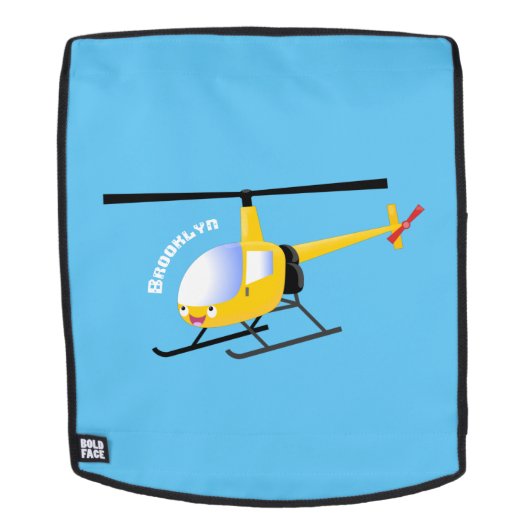 Niedlicher Hubschrauber mit gelbem Cartoon Rucksack (Abnehmbare Front)