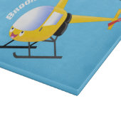 Niedlicher Hubschrauber mit gelbem Cartoon Schneidebrett (Ecke)