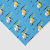 Niedlicher Hubschrauber mit gelbem Cartoon Seidenpapier (Ausschnitt)