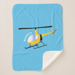 Niedlicher Hubschrauber mit gelbem Cartoon Sherpadecke