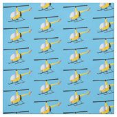 Niedlicher Hubschrauber mit gelbem Cartoon Stoff (Muster)
