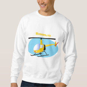 Niedlicher Hubschrauber mit gelbem Cartoon Sweatshirt