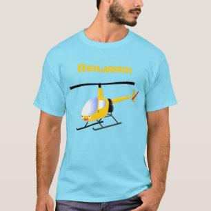 Niedlicher Hubschrauber mit gelbem Cartoon T-Shirt