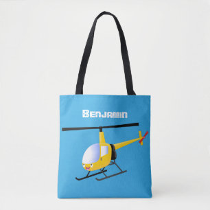 Niedlicher Hubschrauber mit gelbem Cartoon Tasche