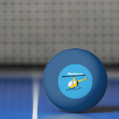Niedlicher Hubschrauber mit gelbem Cartoon Tischtennisball (Netto)