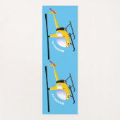 Niedlicher Hubschrauber mit gelbem Cartoon Yogamatte (Vorderseite)