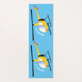 Niedlicher Hubschrauber mit gelbem Cartoon Yogamatte (Rückseite)