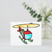 Niedlicher Hubschrauber Postkarte (Stehend Vorderseite)