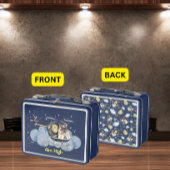 Niedlicher Hubschrauberhund Metall Brotdose