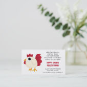 Niedlicher Huhn-Gekritzel-Ei-Bauernhof Visitenkarte (Stehend Vorderseite)