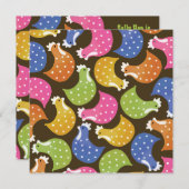 Niedlicher Huhn-Henne-NachtJunggeselinnen-Abschied Einladung (Vorne/Hinten)