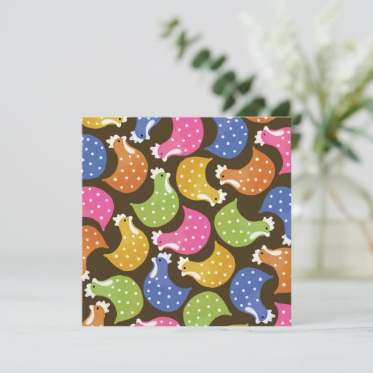 Niedlicher Huhn-Henne-NachtJunggeselinnen-Abschied Einladung (Stehend Vorderseite)