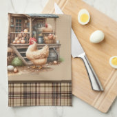 Niedlicher Hühnercoop Country Liebhaber Geschirrtuch (Viertel Falte)