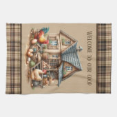 Niedlicher Hühnercoop Country Liebhaber Geschirrtuch (Horizontal)