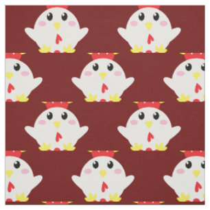 Niedlicher Hühnerkids Farm Bird Cartoon Stoff