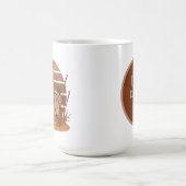 niedlicher Hühnerliebhaber, Monogramm hinzufügen Kaffeetasse (Mittel)