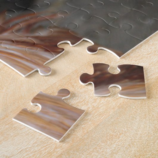 Niedlicher Hühnerroster-Federkopf Puzzle (Seite)