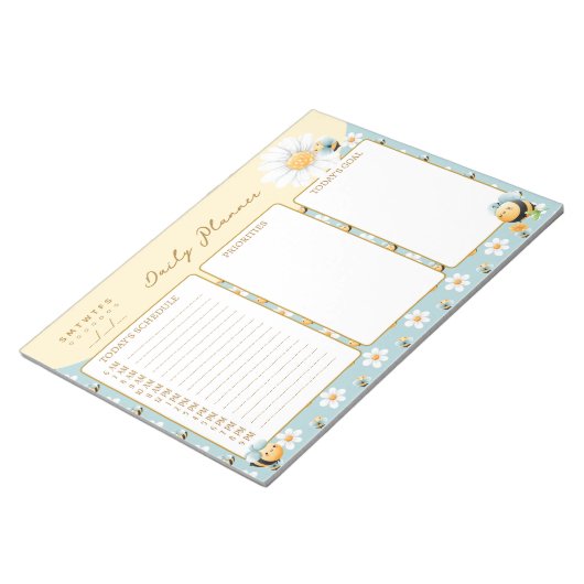 Niedlicher Hummelplaner Notizblock (angewinkelt)