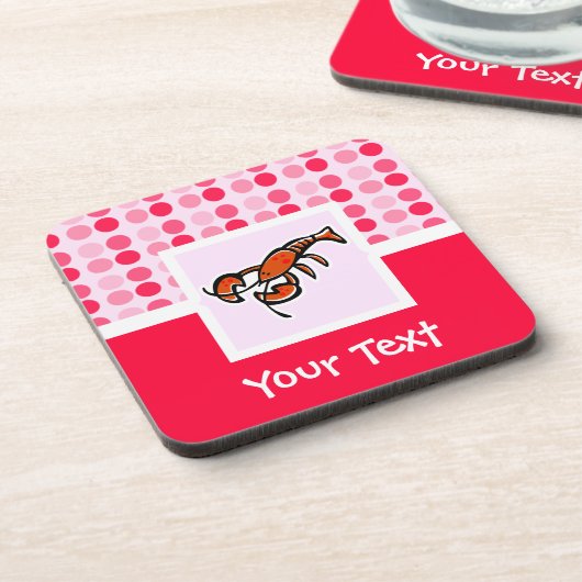Niedlicher Hummer Getränkeuntersetzer (Linke Seite)