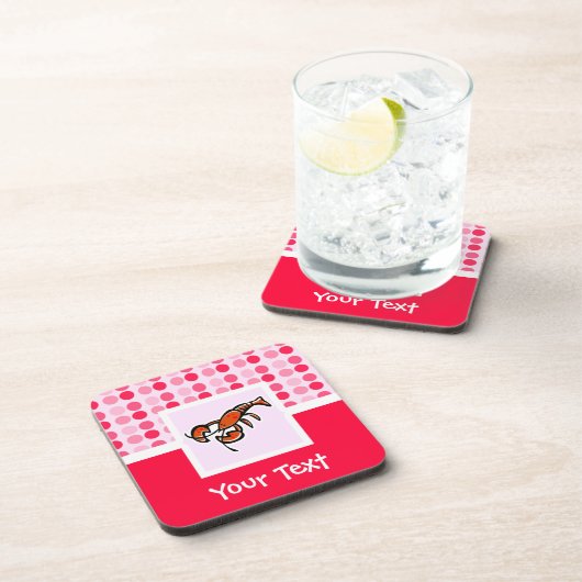 Niedlicher Hummer Getränkeuntersetzer (Rechte Seite)