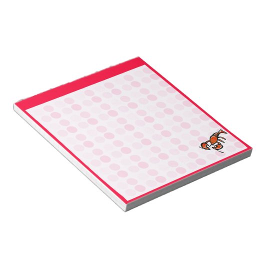 Niedlicher Hummer Notizblock (angewinkelt)