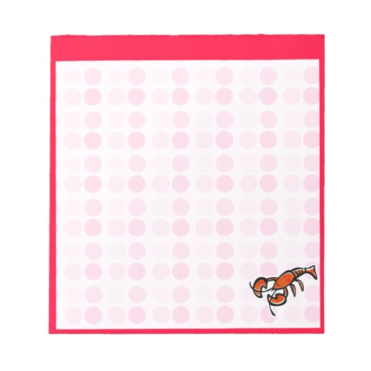 Niedlicher Hummer Notizblock (Vorderseite)