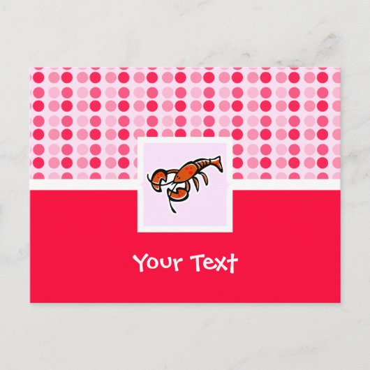 Niedlicher Hummer Postkarte (Vorderseite)