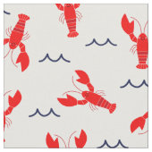 Niedlicher Hummer Stoff (Nahaufnahme)