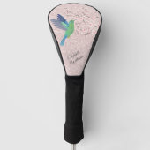 Niedlicher Hummingbird Cherry Blossom Name Golf Headcover (Vorderseite)