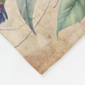 Niedlicher Hummingvogel auf Blume Fleecedecke (Ecke)