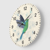 Niedlicher Hummingvogel Große Wanduhr (Winkel)