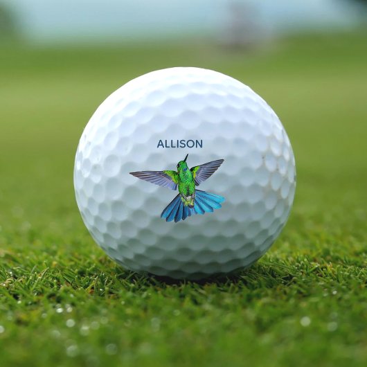 Niedlicher Hummingvogel Mit Monogramm Golfball