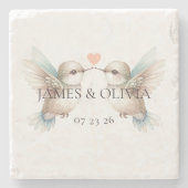 Niedlicher Hummingvogel Steinuntersetzer (Vorderseite)