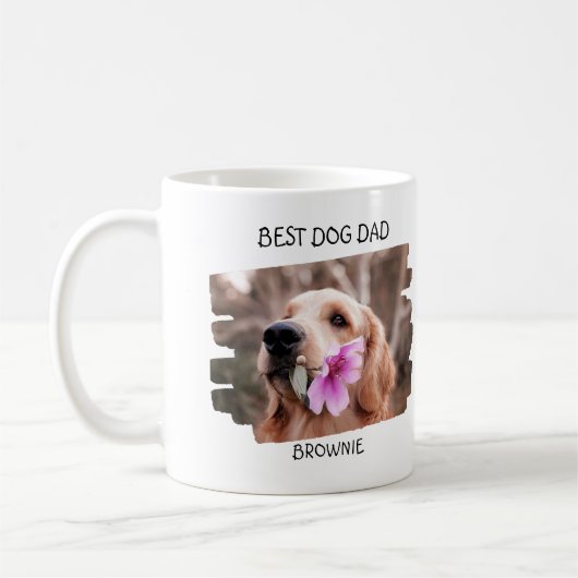 Niedlicher Hund 2 Fotovorlage Bester Hund Vater Kaffeetasse (Links)